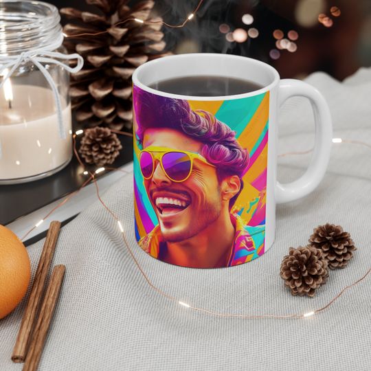 Happy Smiling Ceramic Mug for Kitchen & Dining