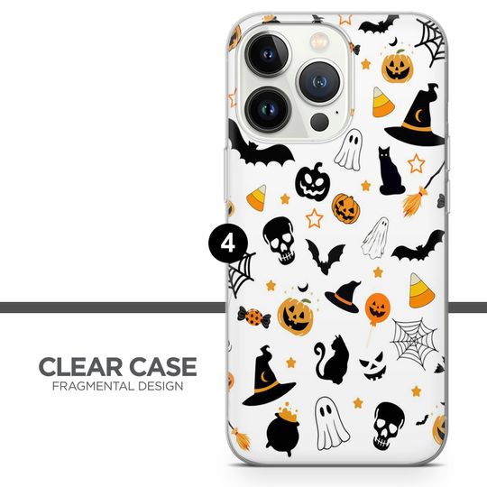 Halloween Spooky Collage Phone Case: Soft TPU Gel Cover