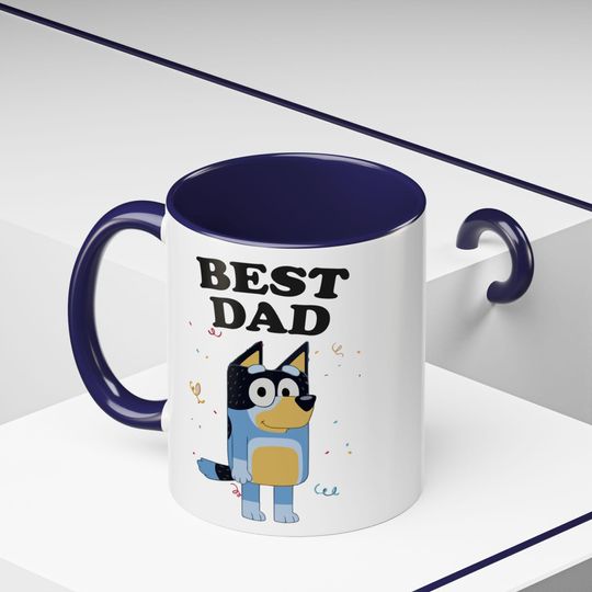 Cute Dad Coffee Mug, Perfect Gift for Father's Day Coffee Break,  Dad Mug, Fun Home Decor, BlueyDad Coffee Mug, BlueyDad Mug