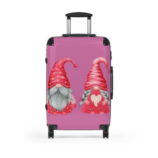 Suitcase,gnome inspired,  lovers, gnome collectors, adjustable handle, fashionable, gift for  him