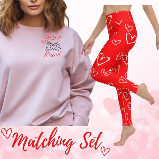 Womens Valentines day Leggings pants