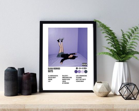 Olivia Rodrigo - Guts album vinyl poster