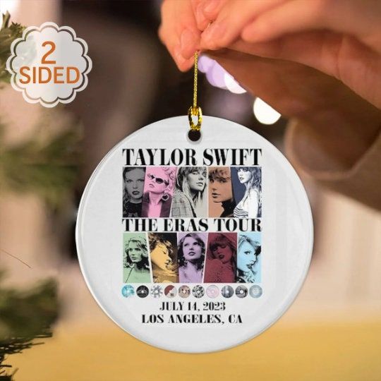 Personalized Eras Tour 2023 Photo Ceramic Ornament