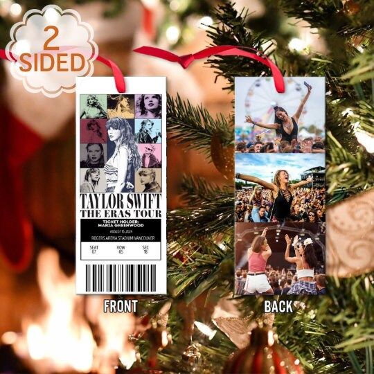 Personalized TS Eras Tour Commemorative Ticket Acrylic Ornament