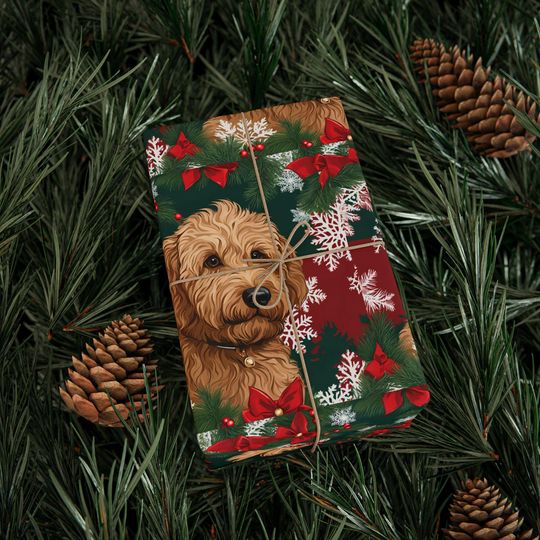 Goldendoodle Lovers Gift Wrap Dog Mom Christmas Paper Cute Pet Parent Fun Design Doodle Mom Holiday Gift Wrap Wrapping Papers