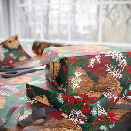 Goldendoodle Lovers Gift Wrap Dog Mom Christmas Paper Cute Pet Parent Fun Design Doodle Mom Holiday Gift Wrap Wrapping Papers