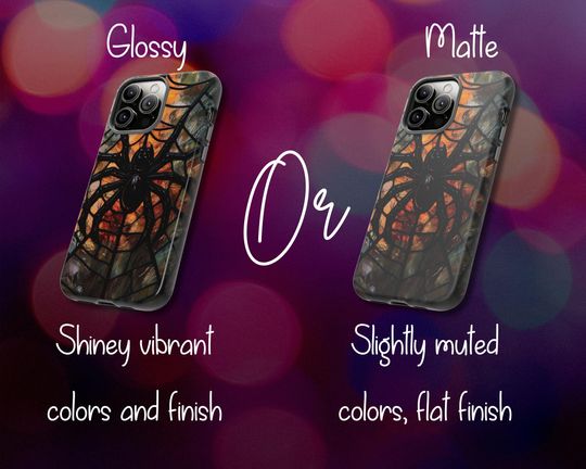 Gothic Spider Web Stained Glass Phone Case
