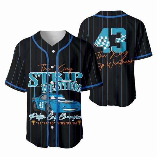 Custom Strip Weathers Cars Movie Baseball Jersey, Piston Cup Champion Tshirt, Pixar Cars Movie, Disney Family Trip Shirt