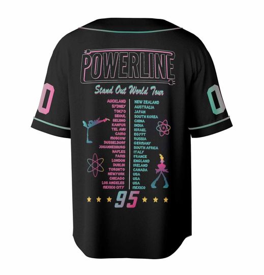 Custom Goofy Powerline Baseball Jersey, Powerline Baseball Jersey, Powerline Tour Shirt, Goofy Jersey Shirt, Birthday Gift For Fan