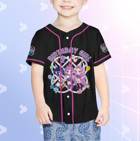 Custom Huntrix Birthday Girl Baseball Jersey, It's My Huntrix Birthday Shirt