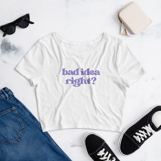 Bad Idea Right Olivia Rodrigo Crop Top Baby Tee