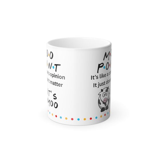 Moo Point Friends Color Changing Mug, 11oz