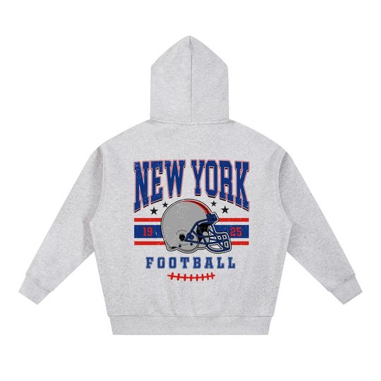 New York Vintage Football Jacket, Unisex Retro Zip Up, Classic Athletic Style Outerwear