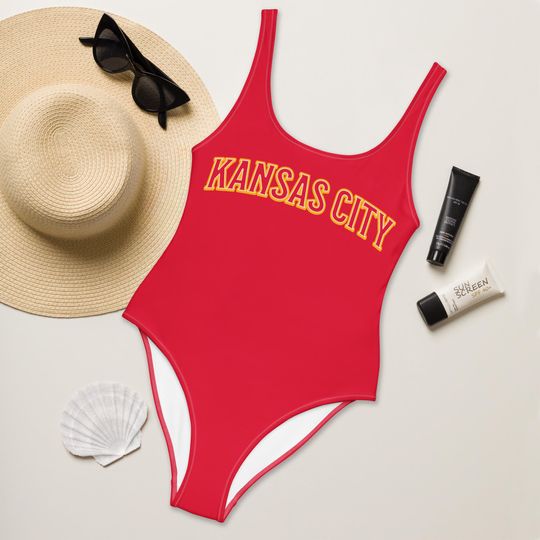 Kansas City Football Bikini, Swimsuit for Fan, Womens Game Day Outfit, Sports Fan Clothing
