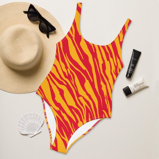 Kansas City Football Summer Beach Bikini Swimsuit, Womens Sport Swimwear, Game Day Swimsuit, Kansas City Fan Swimsuit