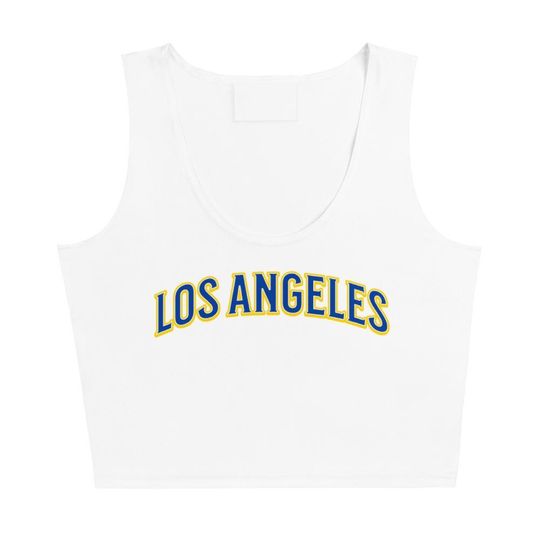 Los Angeles Football Crop Tank Top, Game Day Outfit, Sports Fan Top