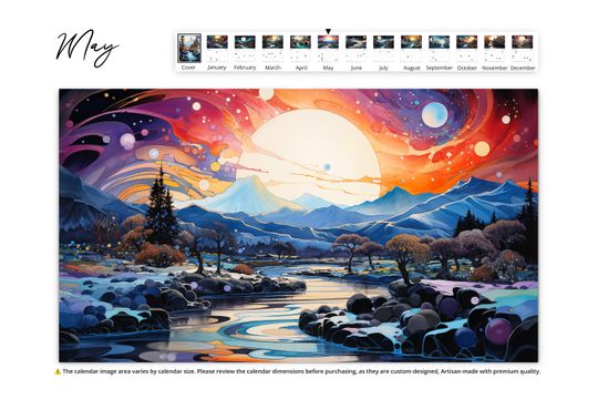 2025 Surreal Horizons Wall Calendar