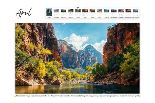 2025 Artistic National Parks Wall Calendar