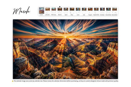 2025 Grand Canyon Mosaic Wall Calendar