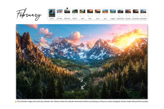 2025 Artistic National Parks Wall Calendar