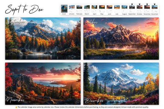 2025 Artistic National Parks Wall Calendar
