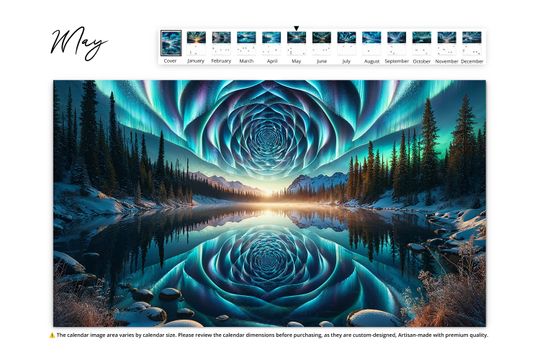 2025 Alaska Northern Lights Wall Calendar