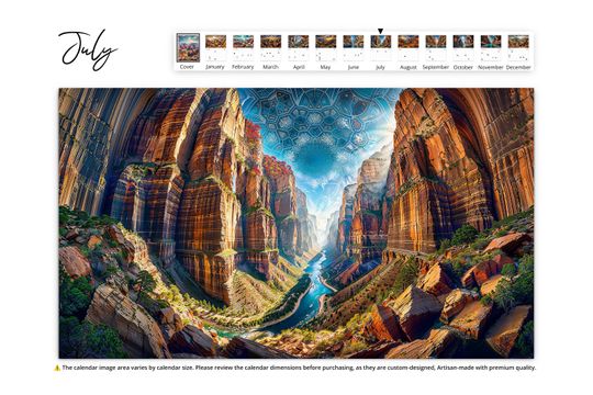 2025 Grand Canyon Mosaic Wall Calendar