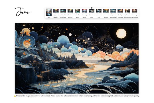 2025 Surreal Horizons Wall Calendar