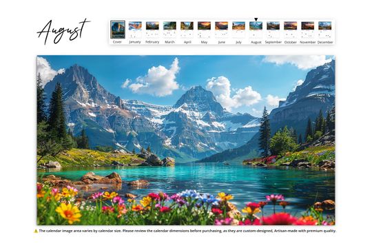 2025 Artistic National Parks Wall Calendar