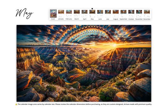 2025 Grand Canyon Mosaic Wall Calendar