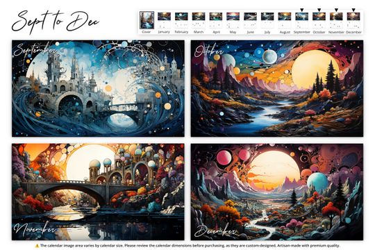 2025 Surreal Horizons Wall Calendar