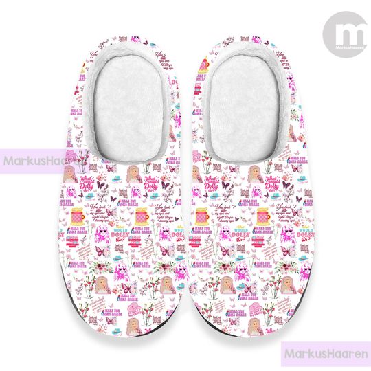 Dolly Parton Music 3D All Over Print Indoor Slipper, Winter Slipper, Christmas Slippers