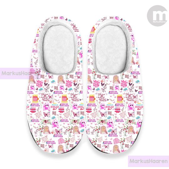 Dolly Parton Music 3D All Over Print Indoor Slipper, Winter Slipper, Christmas Slippers