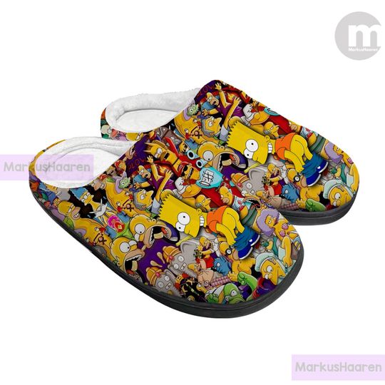 The Simpsons Sitcom 3D All Over Print Slipper, Winter Slipper, Christmas Slippers