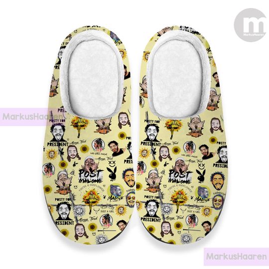 Rapper Post Malone 3D All Over Print Slipper, Winter Slipper, Christmas Slippers