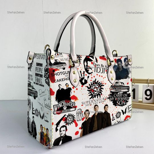 Personalized Supernatural Women Leather Bag, Supernatural Lovers Handbag