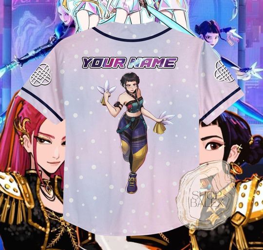 Huntrix Zoey Jersey Shirt  Custom Name K-pop Demon Hunters Baseball Jersey