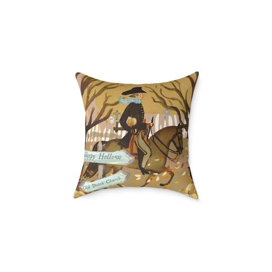 Primitive Halloween Decor | Sleepy Hollow Pillow Fall Decor Literary