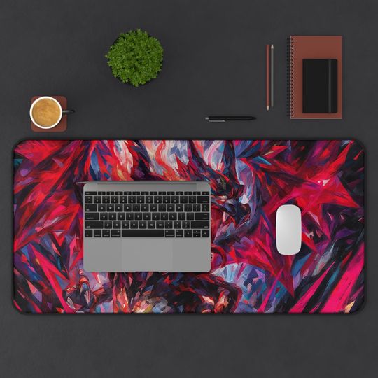 Charizard Mouse Pad - Paldean Fates PKM Inspired Dragon Desk Mat for Gaming and Office