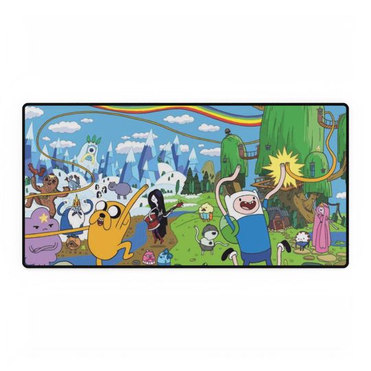 adventure time cartoon mousepad non slip deskmatt