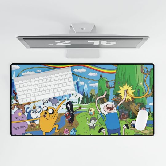 adventure time cartoon mousepad non slip deskmatt