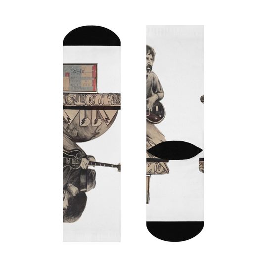 Frank Zappa Original Photo Plus Ticket Stub - Cushioned Crew Socks