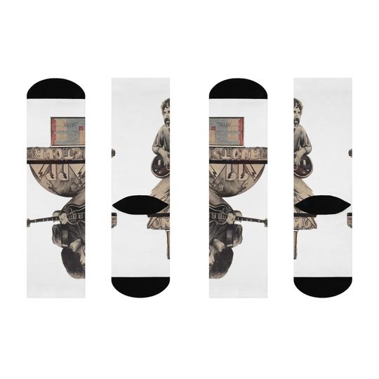 Frank Zappa Original Photo Plus Ticket Stub - Cushioned Crew Socks