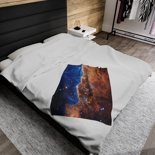 James Webb Blanket, Star Blanket, Velveteen Plush Blanket