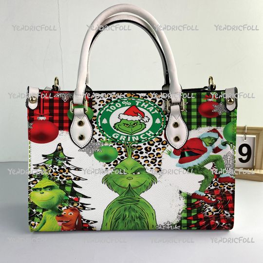 funny character Christmas Women Leather Bag, funny character Bags for Women, Christmas Gift
