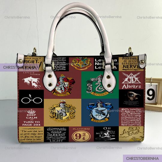 Harry Potter Leather Handbag, Harry Potter Woman Handbag, Vintage Shoulder Bag, Crossbody Bag, Top Handle Bag, Movie Handbag