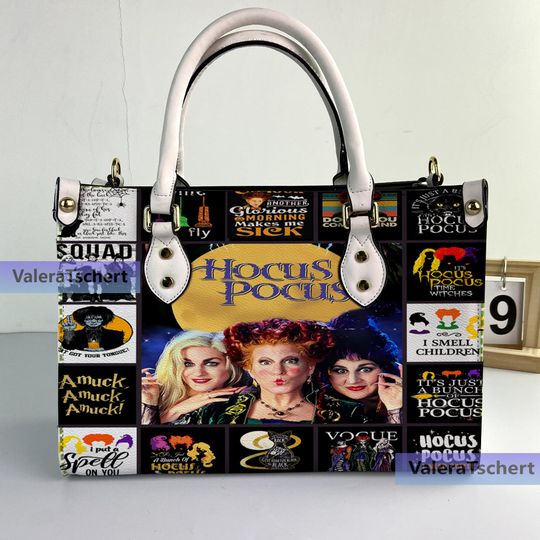 Hocus Pocus Leather Bag Handbag, Hocus Pocus Woman Purse, Crossbody Bag