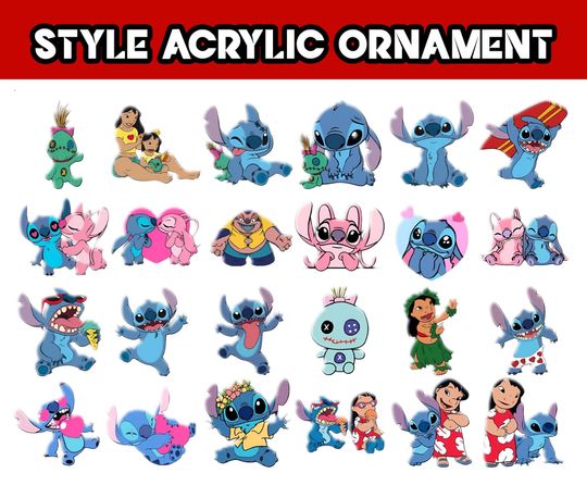 Lilo & Stitch Christmas Advent Calendar 2025, 24 Ornaments
