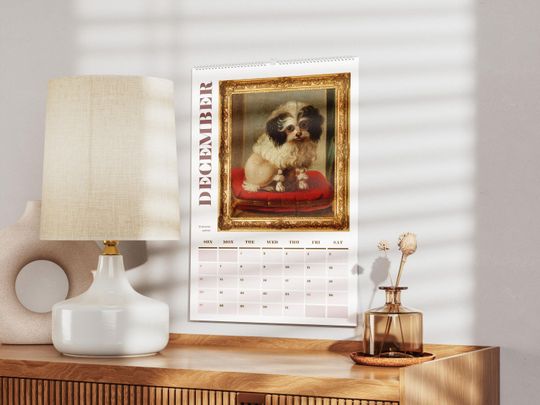 2026 Wall Calendar: Funny Renaissance Dogs