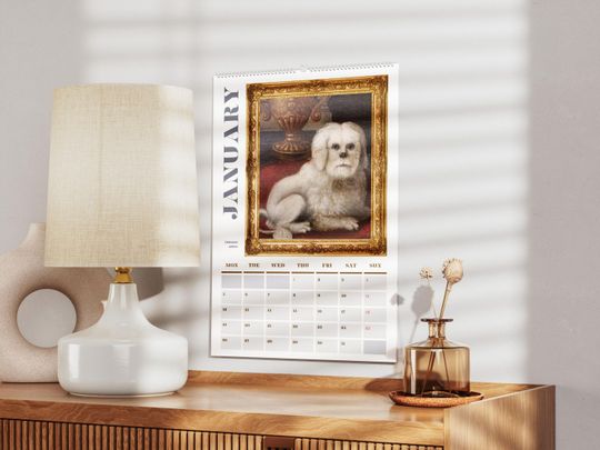 Funny Renaissance Dogs 2026 Wall Calendar